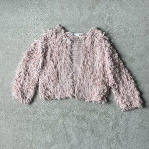 American Threads Waterfall Fringe Shag Pink Jacket